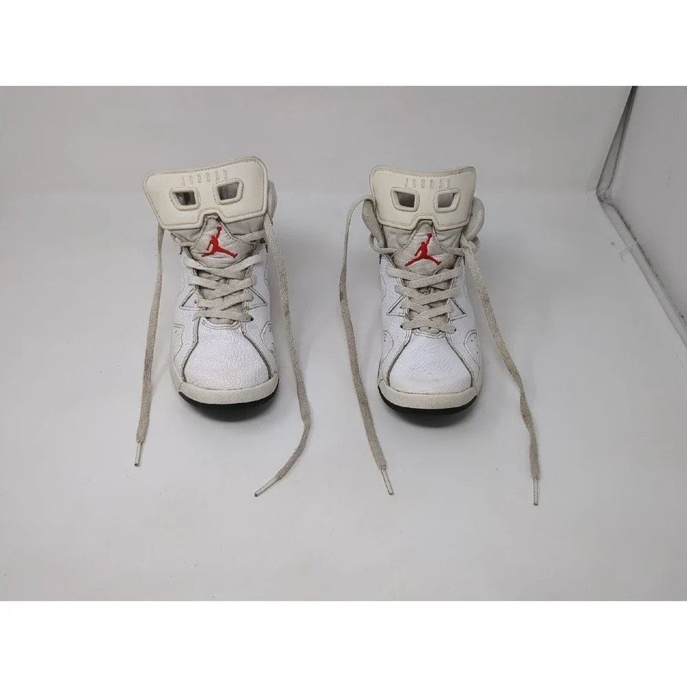 Nike Air Jordan‎ 6 Retro Red PS Size 1Y Oreo White University DV3605-162 Shoe